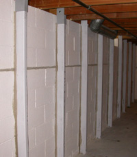 Repaired Basement Wall